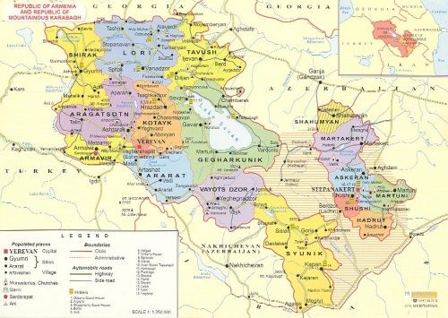 Карта Армении 2